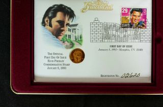 1993 Elvis Presley Usps Commemorative Stamp &.  25oz,  14kt Gold Proof Coin