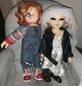 Bride Of Chucky Life Size 24” Doll Set - Chucky & Tiffany W/jacket Child’s Play