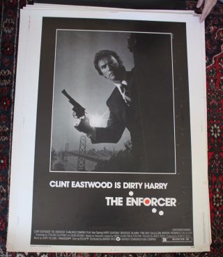 1977 Rare Movie Poster The Enforcer Clint Eastwood Dirty Harry
