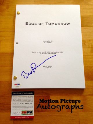 Bill Paxton Signed Edge Of Tomorrow Movie Script Full 118 Pages Psa Dna