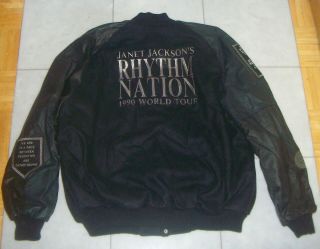 Vintage Janet Jackson Rhythm Nation 1990 World Tour Jacket Xl - Usa