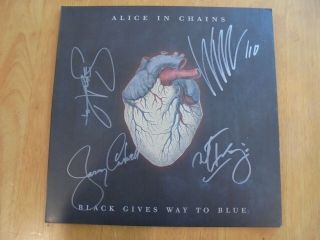Alice In Chains Signed Black Gives Way To Blue Record Autographed By Band Vinyl