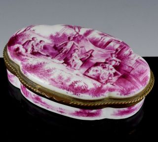 Stunning 19thc Victorian Jacob Petit French Paris Porcelain Snuff Patch Box Case