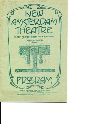Theatre Program N.  C.  Goodwin/ida Conquest " Midsummer Night 