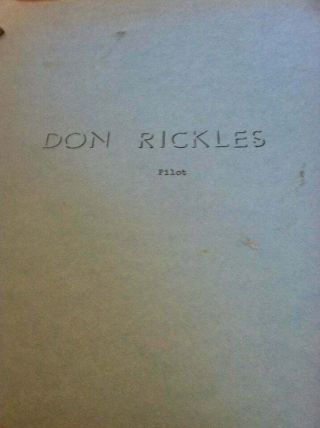 Television Script,  " The Don Rickles Show "