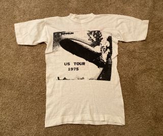 Vintage Led Zeppelin 1975 Chicago Tour 70s T - Shirt Rare