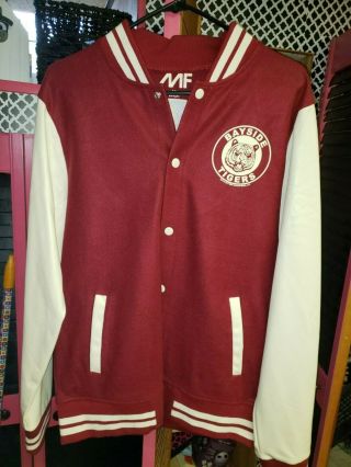 Saved By The Bell Bayside Tigers Mens Varsity Letterman Jacket Medium Nwt Size M