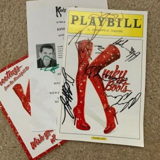 Kinky Boots Cast Autographed/signed Playbill Nyc Billy Porter Signed