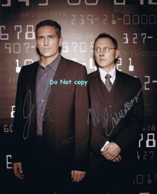Person Of Interest - Hand Signed With - Both Main Cast Autographed 8x10 Pic