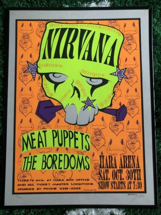 Nirvana Meat Puppets Poster Signed By Lee Bolton 36/400