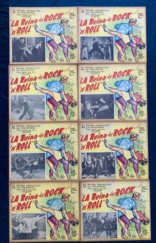 Rock Baby Rock It Johnny Carroll Kay Wheeler Mexican Lobby Card Set 1957 Vintage