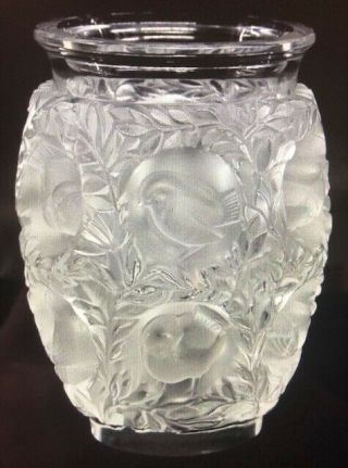 Lalique France Frosted Crystal Bagatelle Vase