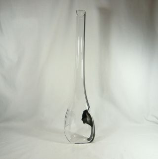 Riedel Wine Decanter Black Tie Face To Face Art Glass Mouth Blown Austria 23 In