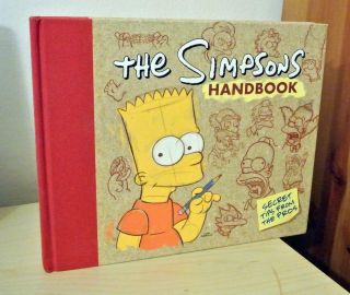 Matt Groening Signed Book " The Simpsons Handbook " 1st Fine Bart Simpson Sketch