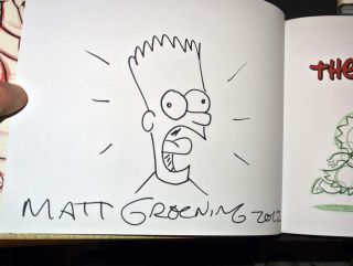 MATT GROENING SIGNED BOOK 