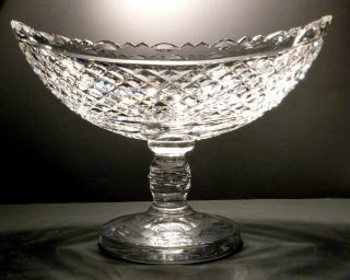 Vintage Waterford Crystal Heritage Prestige Master Cutter Boat Bowl 13 1/4 "