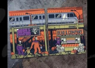 Dead & Company Poster Set (2) Msg Nyc Halloween 19 Official S/n Vip Set