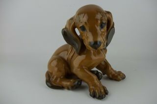 Vintage 1950s Rosenthal Large Dachshund Dog Figurine 1247,  Th Karner,  Handgemalt