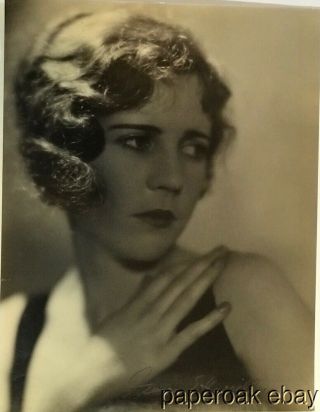 Signed 1929 Large George Hurrell Photo Of Female Movie Star