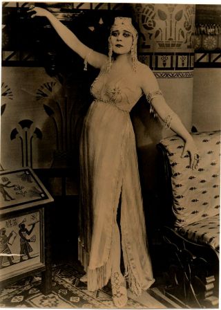 Vintage Press Photo Theda Bara Cleopatra Art Nouveau Period Costume