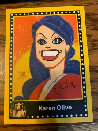 The Lights Of Broadway Cards Karen Olivo (signed) Autumn 2016