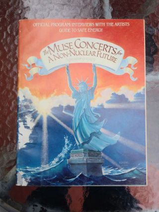 No Nukes A Non - Nuclear Future 1979 Concert Program From Msg/ny Vg