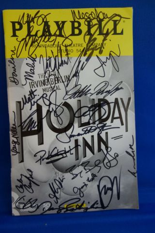 Holiday Inn Cast Signed Autographed Playbill Bryce Pinkham Corbin Bleu