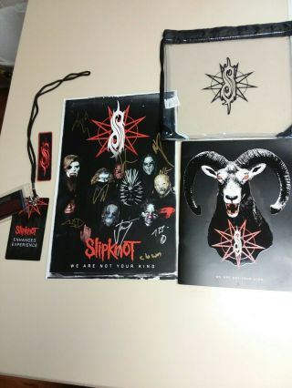 Slipknot Signed Poster All Out Life Vip Package Complete.