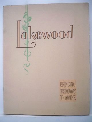 Lakewood Theatre Souvenir Program Margaret Hamilton / Flora Campbell 1941 Season