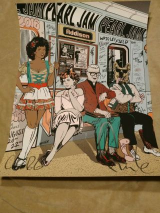 Faile Pearl Jam Poster - Chicago 2016 Wrigley Field Ap Signed/numbered
