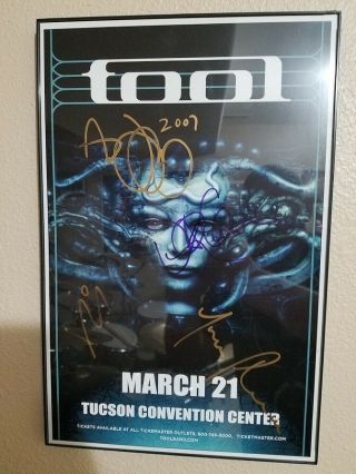 Tool signed auto Tuscon 2007 Concert Poster Maynard Danny Carey Giger 2