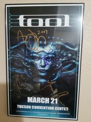 Tool signed auto Tuscon 2007 Concert Poster Maynard Danny Carey Giger 3