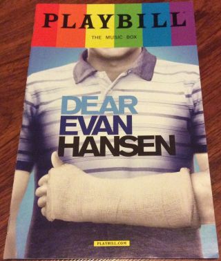 Dear Evan Hansen Pride Rainbow Broadway Cast Playbill Ben Platt