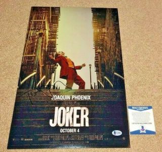 Todd Phillips Signed Joker 12x18 Photo Poster Director Joaquin Phoenix Bas