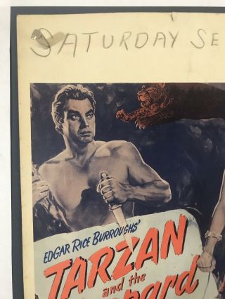 TARZAN LEOPARD WOMAN Movie Poster (Fine) Window Card 1946 Brenda Joyce WC024R 2