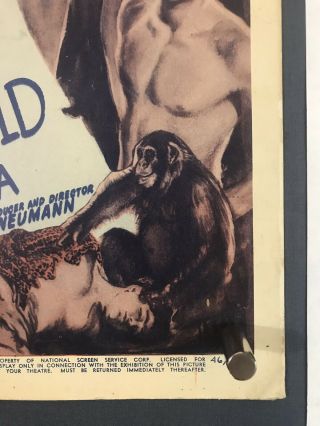 TARZAN LEOPARD WOMAN Movie Poster (Fine) Window Card 1946 Brenda Joyce WC024R 8