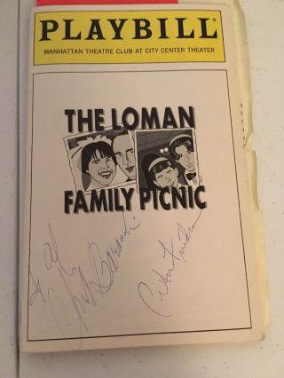 Christine Baranski Peter Friedman Signed Playbill Loman Family Picnic 1993