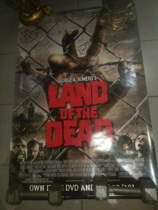 Land Of The Dead Poster Signed Poster John Leguizmo George Romero Tom Savini