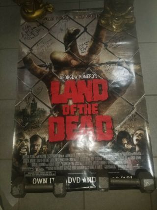 Land of the Dead Poster Signed Poster John Leguizmo George Romero Tom Savini 3