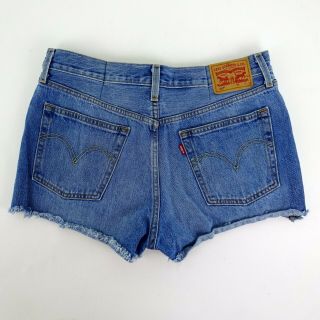 Miranda Lambert LEVI ' S 501 Blue Denim Cut Off Button Fly Jean Shorts Size 31 2