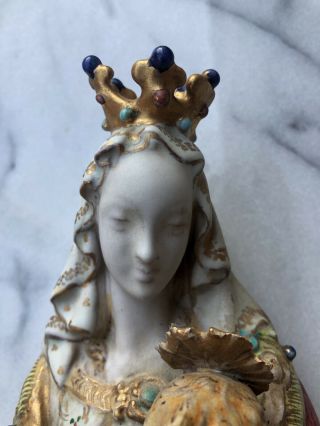 Professor Eugenio Pattarino Antique Italian Terracotta Madonna & Child Sculpture 5