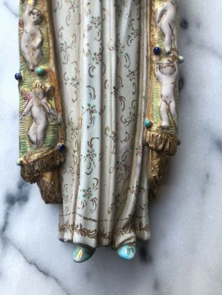 Professor Eugenio Pattarino Antique Italian Terracotta Madonna & Child Sculpture 6