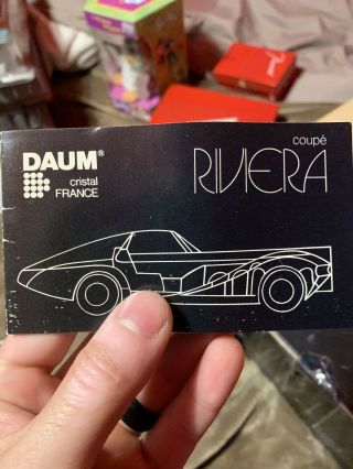 DAUM France CRYSTAL Vintage RIVIERA Coupe Car Collectable 2