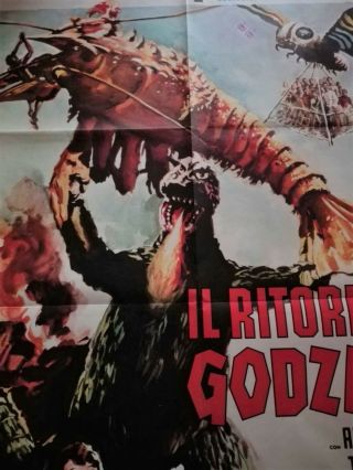 Godzilla Vs The Sea Monster Italian 39x55 Movie Poster Ebirah Horror Of The Deep