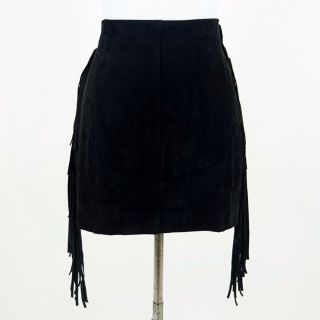 Miranda Lambert Unlabeled Black Fringe Mini Skirt No Size
