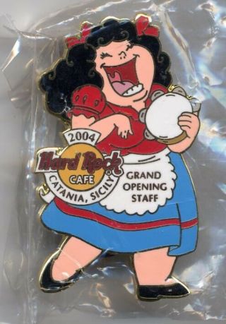 Hard Rock Cafe Catania Sicily Grand Opening Staff Girl Pin