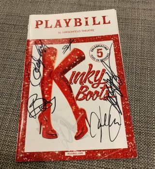 Fifth Anniversary Kinky Boots Playbill Signed By David Cook And Others