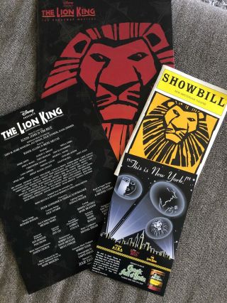 Lion King Souvenir Program And Show Bill Books 2001 Amsterdam Theater