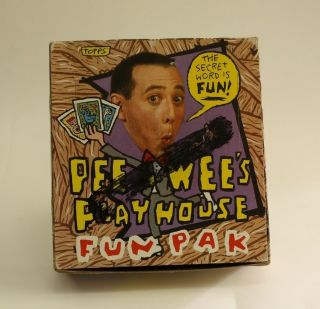 1988 Topps Pee Wee Herman Playhouse Fun Pak Box 36 Packs Paul Reubens