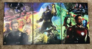 Sdcc 2017 Marvel Infinity War Movie Poster Set Avengers Endgame Exclus